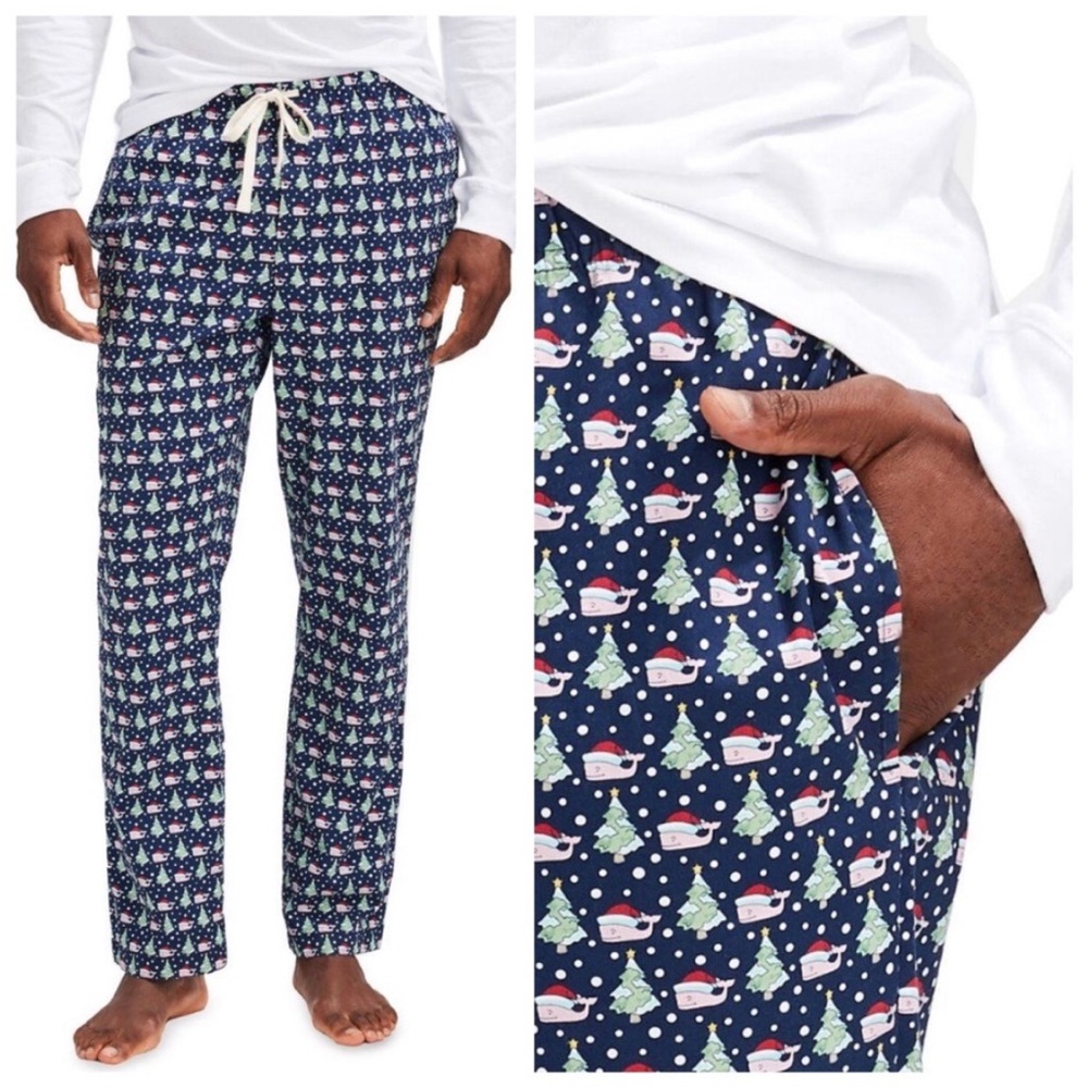 NWT Vineyard Vines Santa Whale & Christmas Tree Pajama Lounge Pants, Men’s 4XT